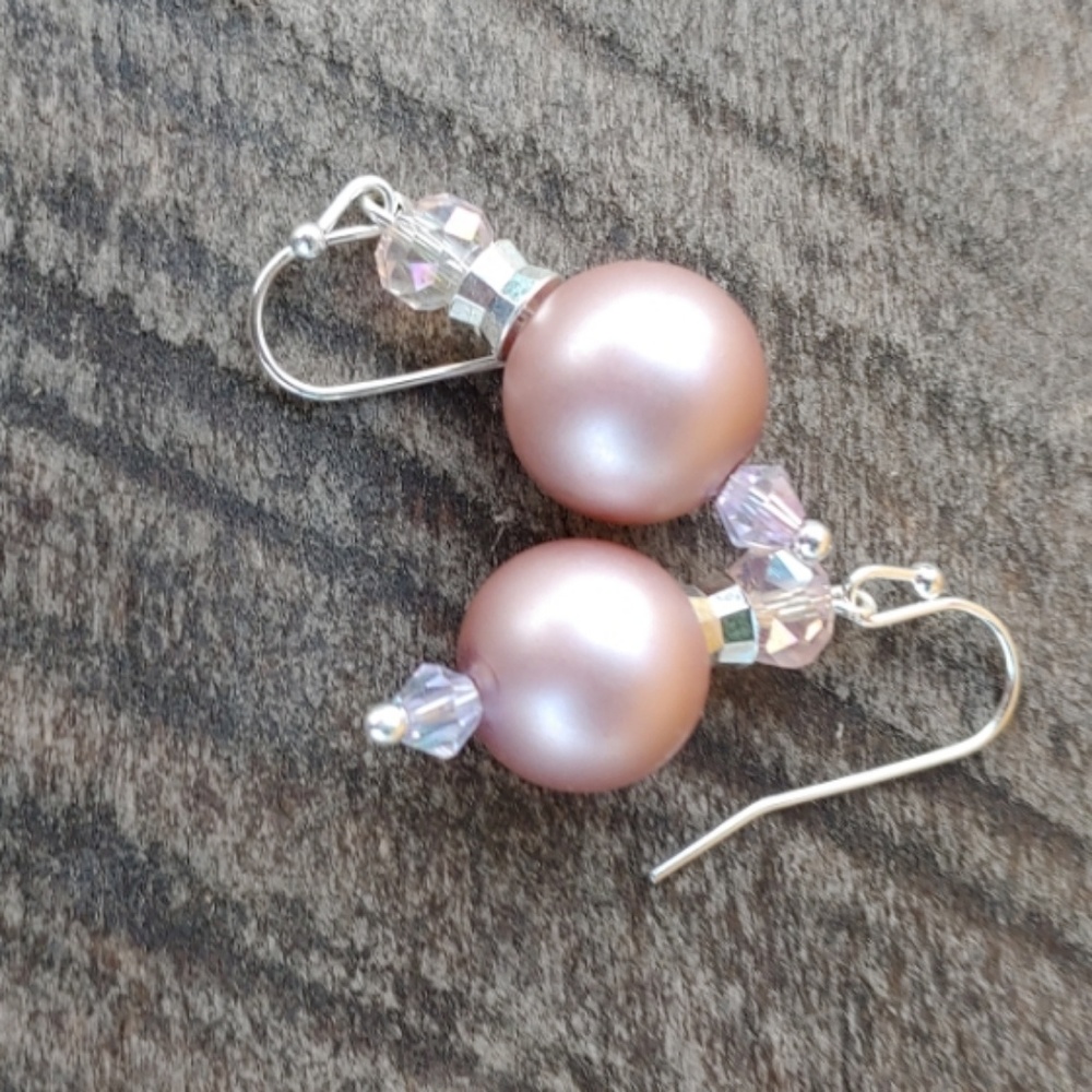 12 mm pearl  earrings